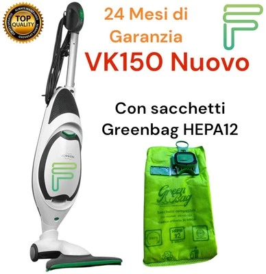 FOLLETTO VK150 NUOVO Vorwerk 24 Mesi Garanzia VK 150 GREENBAG MOTORE ORIGINALE - Immagine 1 di 4
