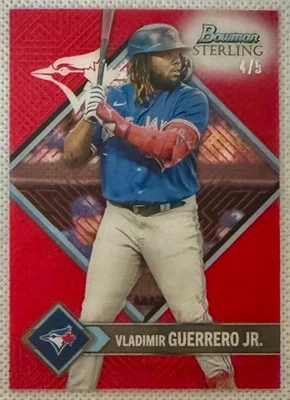 2023 Bowman Sterling RED - Vladimir Guerrero Jr  - #/5 - Toronto Blue Jays, MINT - Image 1 of 2