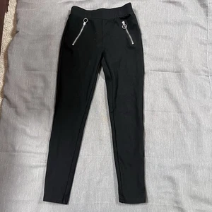 Justice Mädchen elegante schwarze Leggings volle Länge Reißverschluss Akzente Gr. 10 - Bild 1 von 8