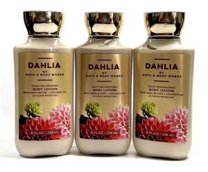 NEW 3 BATH & BODY WORKS DAHLIA HAND BODY LOTION SHEA BUTTER 8 FL OZ NOURISHING - Picture 1 of 3