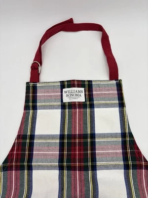 Williams Sonoma Stewart Plaid Tartan Adult Apron Holiday Christmas NWOT Sample - Image 1 of 4