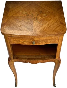 ANTIQUE FRENCH BEDROOM CUPBOARD DESIRABLE KINGWOOD FLORAL MARQUETRY EARLY 20th c - Picture 1 of 23
