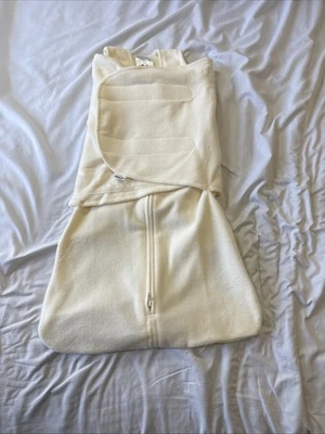 Saco de dormir HALO 100% algodão swaddle - Creme, 3-6 meses - Imagem 1 de 4