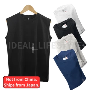 Camiseta sin mangas de algodón UNIQLO AIRISM S-3XL cuello redondo elástica para mujer 485287 nueva con etiquetas - Imagen 1 de 19