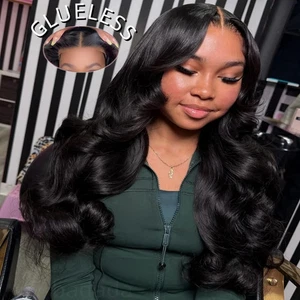 Perücke Echthaar 5x5 HD Lace Closure Wig 4x4 Kleberlos Körperwelle Echthaar Perücken - Bild 1 von 9