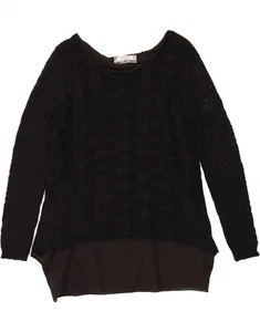 D.E.C.K. BY DECOLLAGE Womens Top Long Sleeve UK 16 Large Black Polyester DA12 - Picture 1 of 3