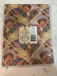 Envoltura de regalo vintage American Greetings Baby Shower - Imagen 1 de 5