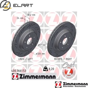 2x BRAKE DISC 400.3661.53 FOR MERCEDES-BENZ S-CLASS/SL M272.974/965/975 3.5L - Picture 1 of 6
