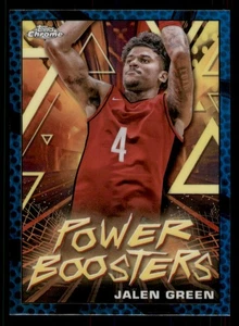 Jalen Green 2023-24 Topps Chrome #PB-2 Power Boosters Ref Blue Basketball - Picture 1 of 2
