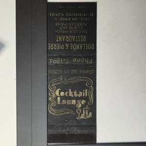 Rollande & Pierre Restaurant St Petersburg Florida 1970s Cocktail Lounge - Picture 1 of 1