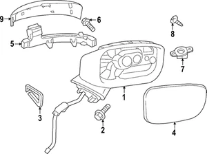Genuine Mazda Mirror Assembly VA55-69-121 - Picture 1 of 1