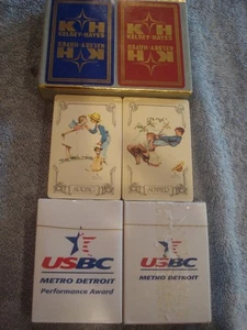 VINTAGE KONVOLUT 3 PAAR SAMMLER-SPIELKARTEN (K&H, USBC, ROCKWELL) - Bild 1 von 8