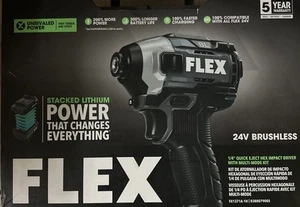 Flex FX1371A-2B 24V 1/4" Quick Eject Hex Impact Driver with Multi-Mode Kit~NEW - Picture 1 of 2
