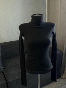 Christian Dior Black Sweater Women Cashmere Turtleneck Italy Size XS-S - Picture 1 of 7