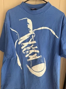 Vintage Converse Shirt Mens XL Blue Chuck Taylor All Star Graphic USA 90s - Picture 1 of 4