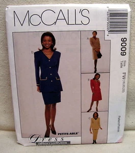 McCall's Pattern 9009 Uncut 18-20-22 Jacket/Dress/Skirt - Picture 1 of 2