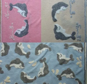 Vliesstoff (€14/m²) 0,3m Kinderstoff applizierte Delphine Fleece 1,5m breit - Bild 1 von 4