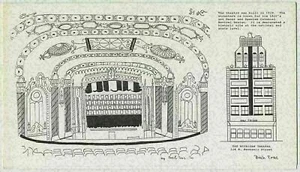 Tarjeta de nota The Michigan Theatre, Jackson, Michigan - Imagen 1 de 2