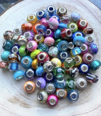 25x Großloch Perlen Set – Modul Beads Schmuckperlen für Armbänder, Ketten & DIY - Bild 1 von 4