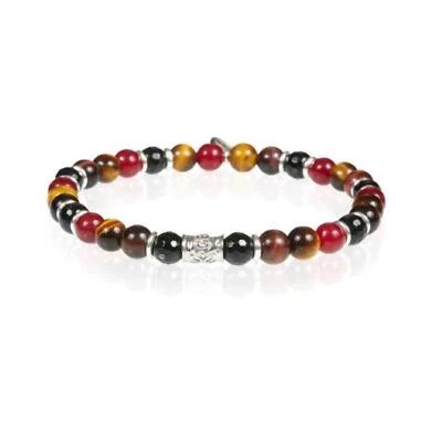 Bracciale Unisex GERBA 722 Elastico con Pietre Naturali e Argento 925 - Immagine 1 di 2