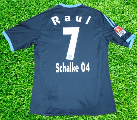 Schalke 04 Jersey Shirt #7 Raul 100% Original Size L 2010/2011 Away USED Cover