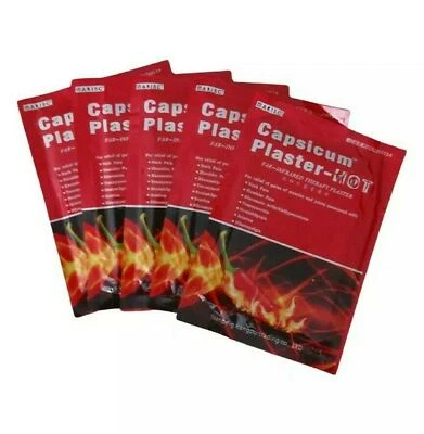 80 Pcs Hot Capsicum Patch Pain Relieving Stickers Body Massage Plaster 10 packs - image 1 of 3
