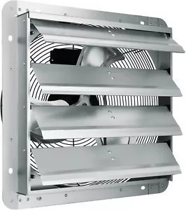 VEVOR Shutter Exhaust Fan Shop Exhaust Fan 16'' Wall Mounted Aluminum 2000 CFM - Picture 1 of 9