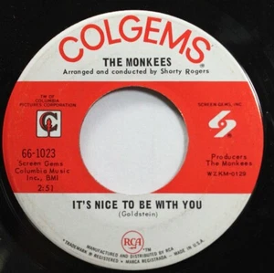 Rock 45 The Monkees - It'S Nice To Be With You / D.W. Washburn On Colgems - Picture 1 of 2