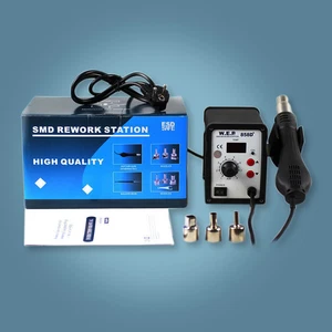 858D+ SMD Rework Station de Soudage Air Chaud Soudure 700W+3 Nozzle - Picture 1 of 12