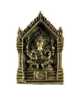 Statuette Ganesh Phra Pikanet Lüssi Hinduismus Amulett Thailand 6296 - Picture 1 of 7