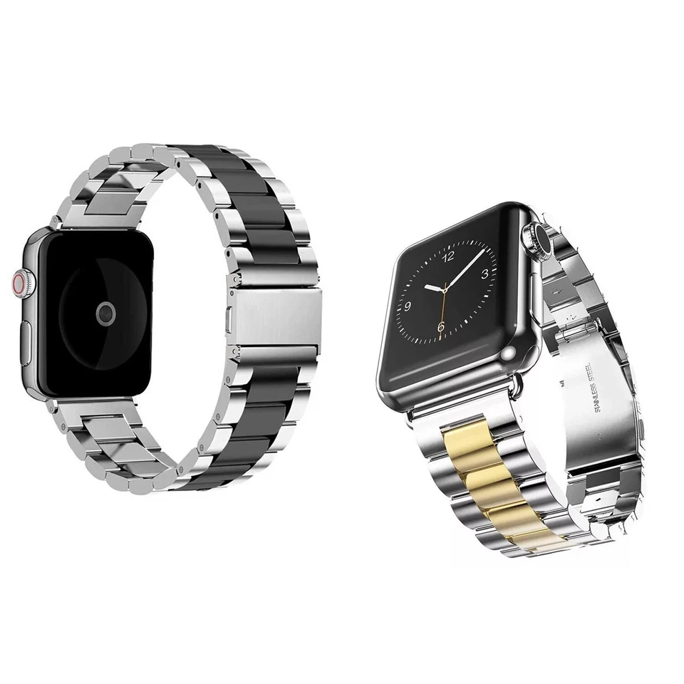 Correa de acero inoxidable para Apple Watch 49 42 44 45 mm para Series Ultra SE 8 7 6 5 4 3 2 Foto 1 de 4
