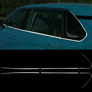 For Toyota RAV4 2019-2022 Chrome Stainless Steel Window Moulding Trim Strips 6X - Picture 1 of 4