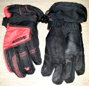 boys GORDINI BLACK RED WINTER GLOVES size small THICK WARM! - Picture 1 of 2