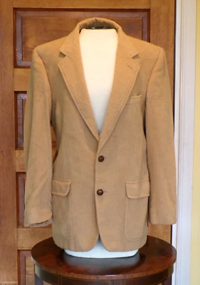 Barrister 100% Camel Hair Blazer Mens Vintage Lined Tan Brown - Image 1 of 4