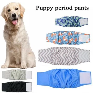 ☮S-XL Pañales Hombre Perro Cachorro Mascota Banda Envoltura para el Vientre Pantalón Sanitario Pantalón Interior - Imagen 1 de 14