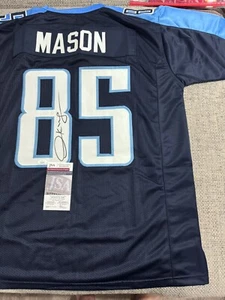 Derrick Mason Autographed/Signed Custom Jersey- JSA Coa Sticker Tennessee Titans - Picture 1 of 5