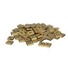 100pcs Wooden Tiles Decoration ScrapBook Projects A to Z Alphabets Gold & Silver