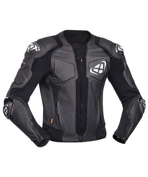 IXON Vendetta Evo Leather Jacket Black/White  - Image 1 of 1