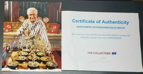 AUTOGRAPHED BOB BARKER SIGNED 8x10 PHOTO PRICE IS RIGHT AUTOGRAPH PICTURE w/ COA Cover