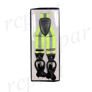 New Y back Men's reflective Green glow in the dark Suspender Braces elastic  - Picture 1 of 3