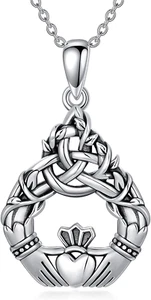 Celtic Knot Necklace S925 Sterling Silver Good Luck Irish Knot Pendant Celtic Je - Picture 1 of 8
