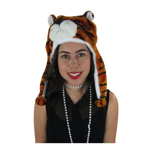 Brand New Animal Wild Tiger Soft Hood Hoodie Hat Faux Fur Mittens - Picture 1 of 3