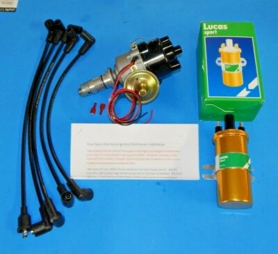 New Electronic Ignition Distributor Sport Coil & Wires MGA MGB Negative Ground - Image 1 of 2