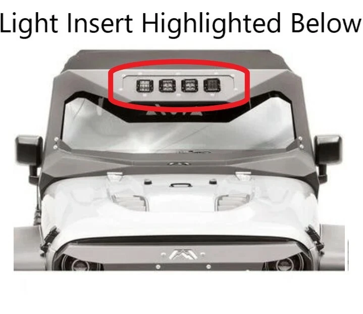 Fab Fours JK3021-1 передний ViCowl 4 лампы вставка для 2007-2018 Jeep Wrangler - Изображение 1 из 3