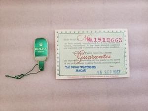 Rolex 2251 Green Tag with Guarantee 1960s - Imagen 1 de 6