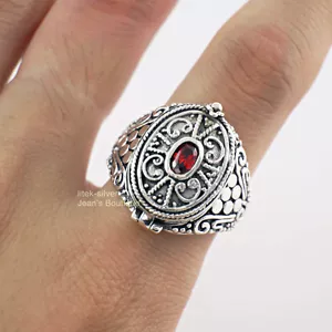 Vintage 925 Sterling Silber Viktorianischer Gift Ring A3695 - Bild 1 von 8