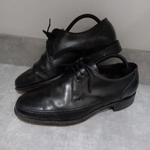 Scarpe eleganti uomo Loake in pelle nere taglia UK8 usate formali - Foto 1 di 18
