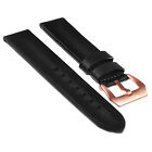 StrapsCo Vintage Faded Leather Watch Band w Rose Gold Buckle Quick Release Strap