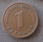 1949 D 1 Pfennig Bundesrepublik Deutschland (x) Stahl / Kupfer