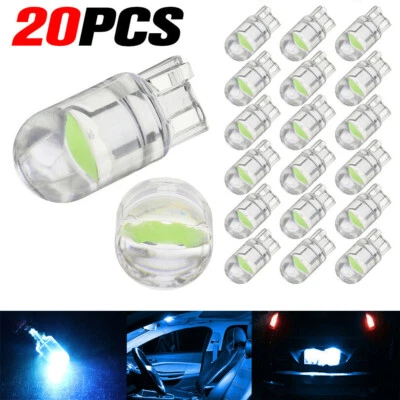 20x T10 LED COB Amber Wedge Car Interior Dome Reading Map Light Bulb W5W 168 194 - Image 1 of 4